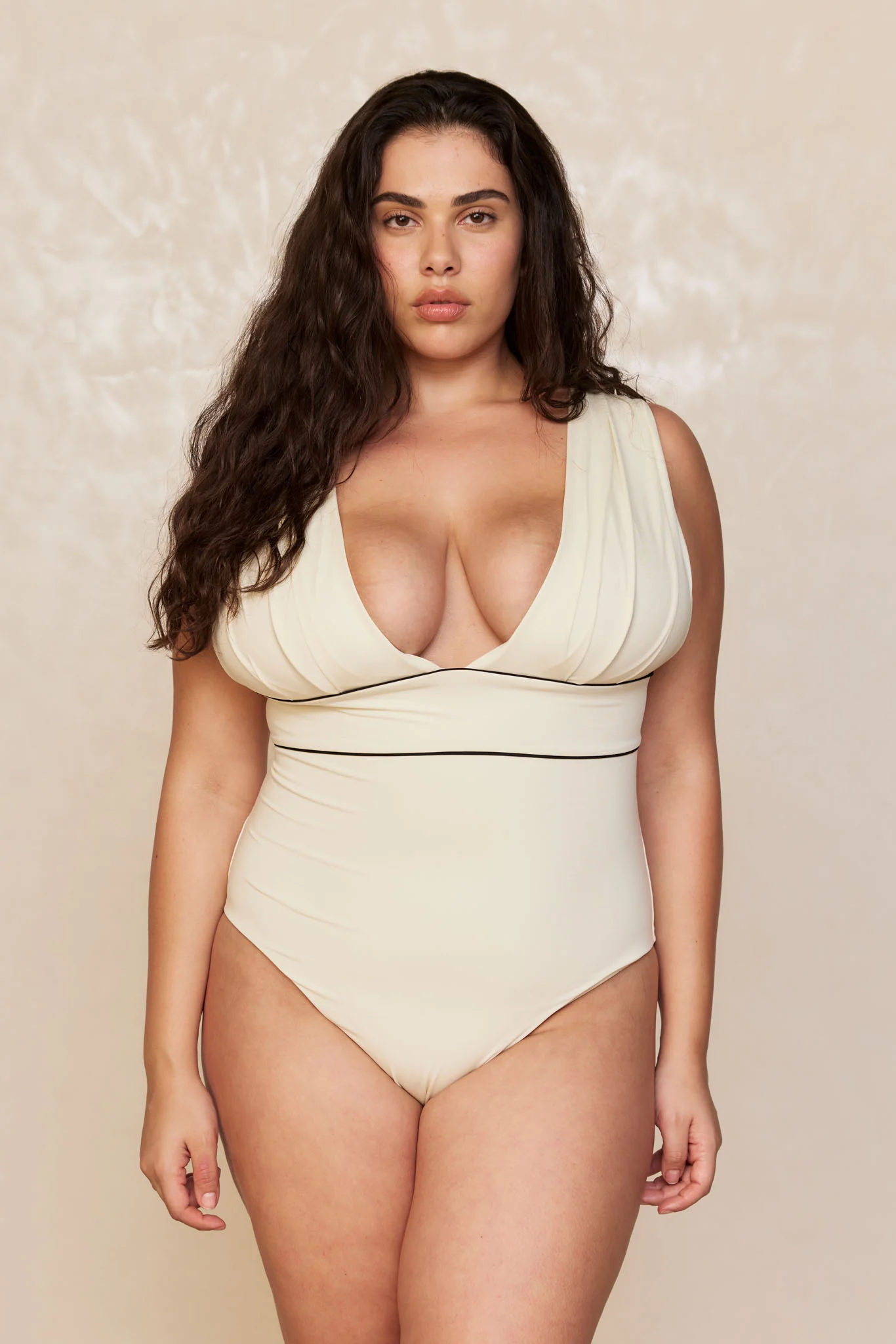 Aruba One Piece - Ivory/Black - Image 7
