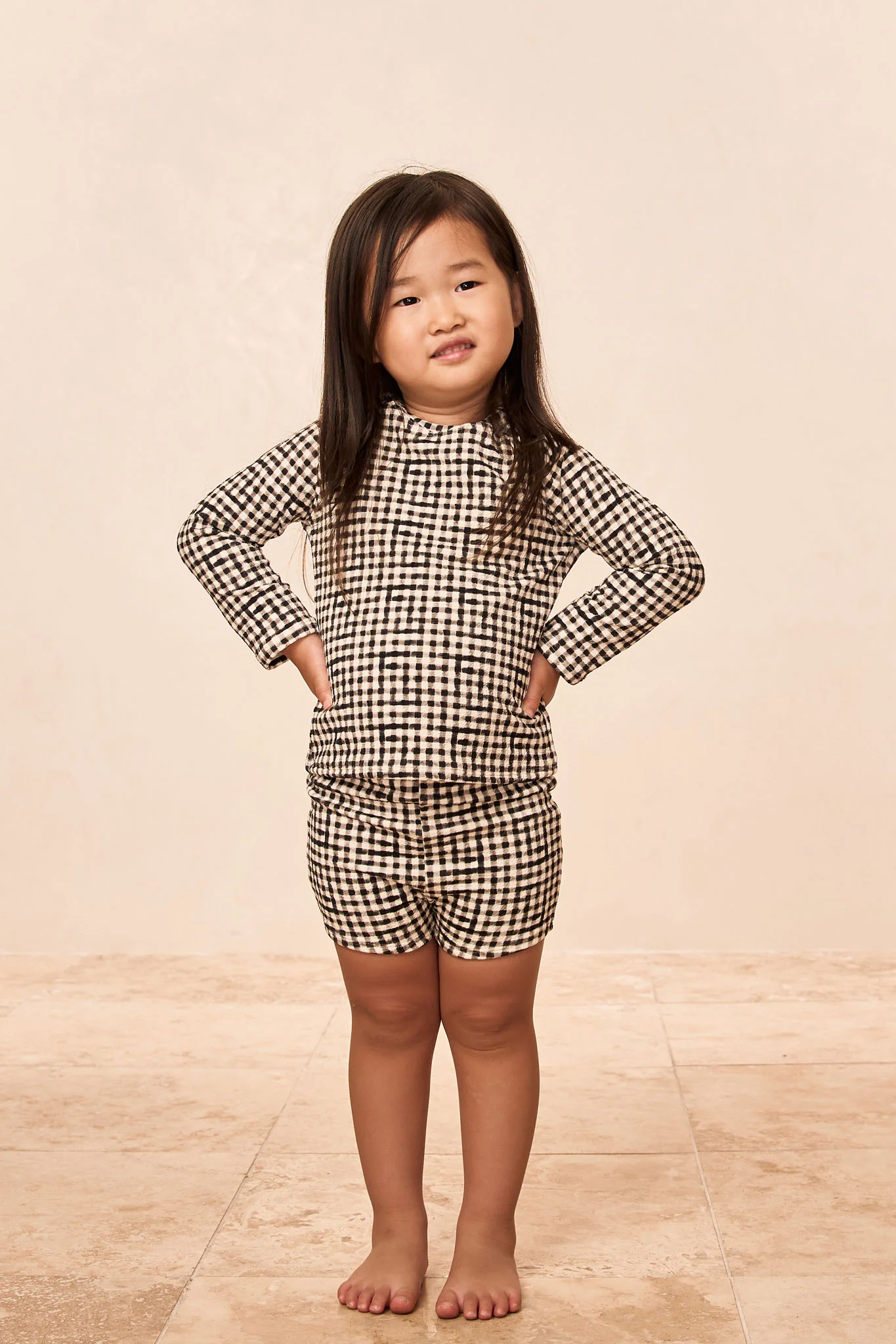Bondi Rashguard Kids - Black Gingham - Image 4