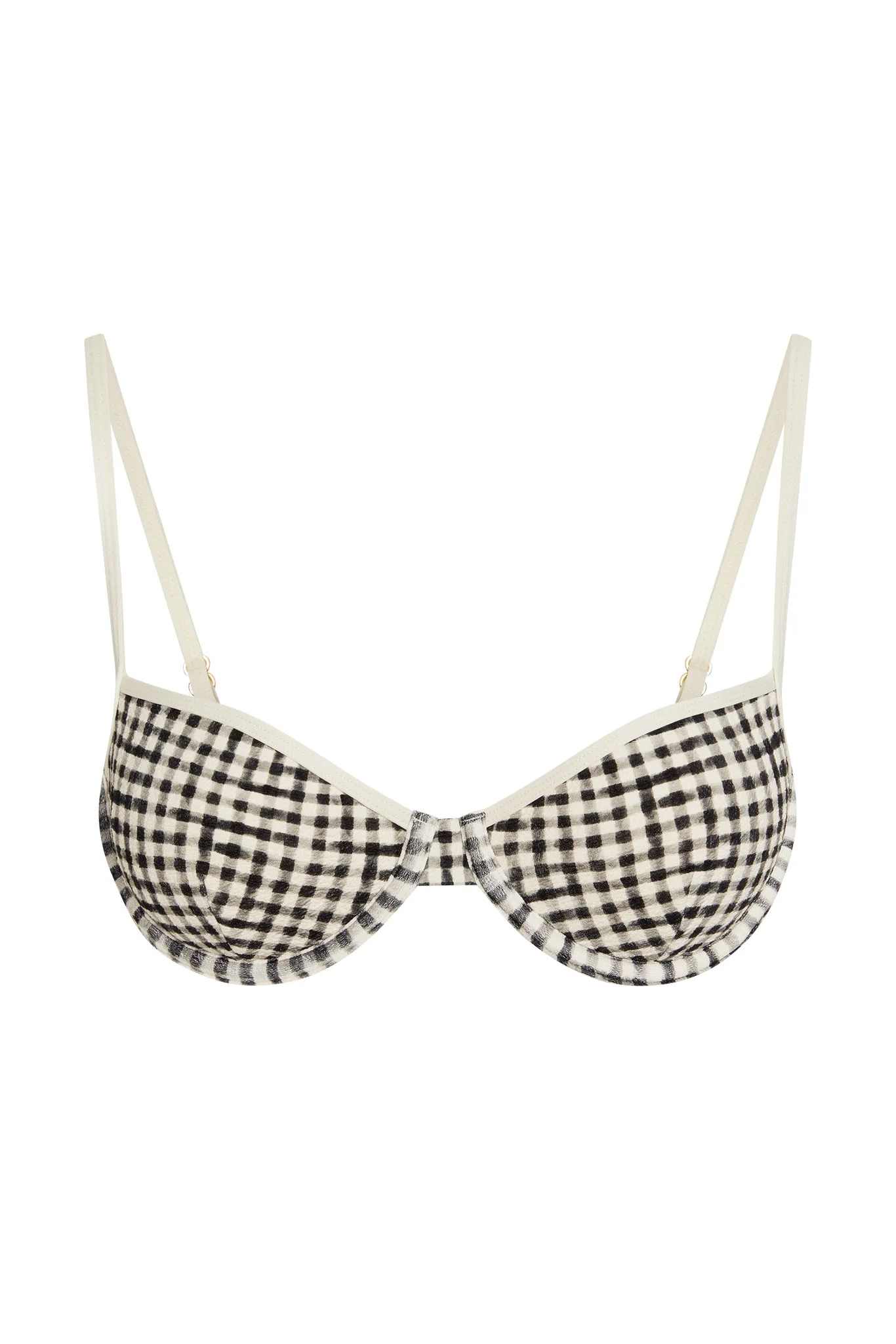 Capri Top Colorblock - Black Gingham