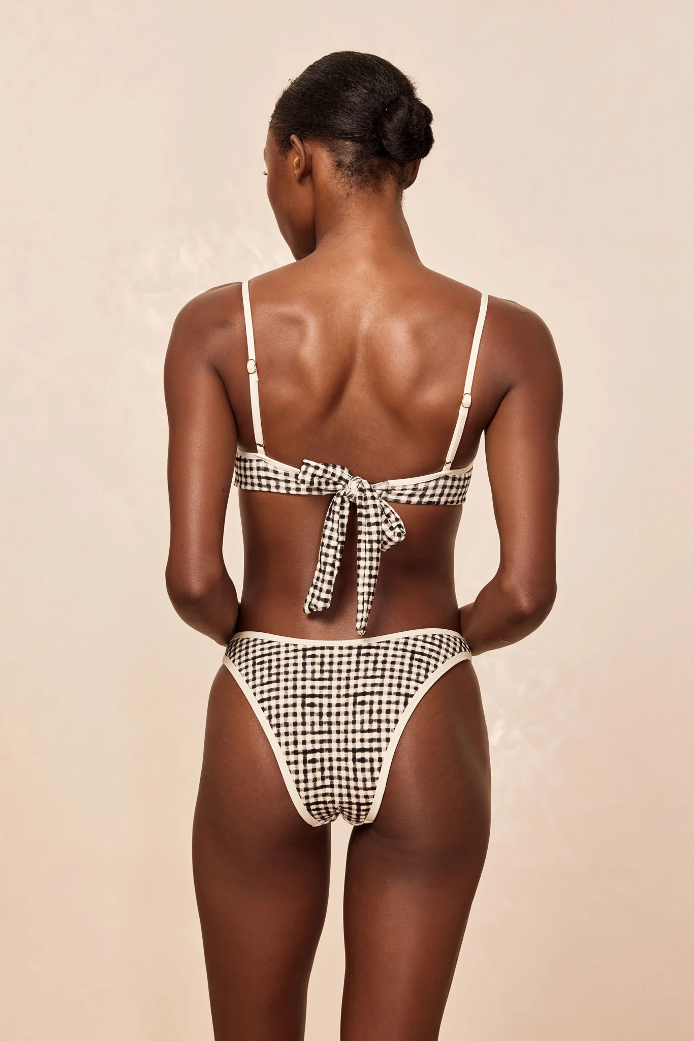 Capri Top Colorblock - Black Gingham - Image 4