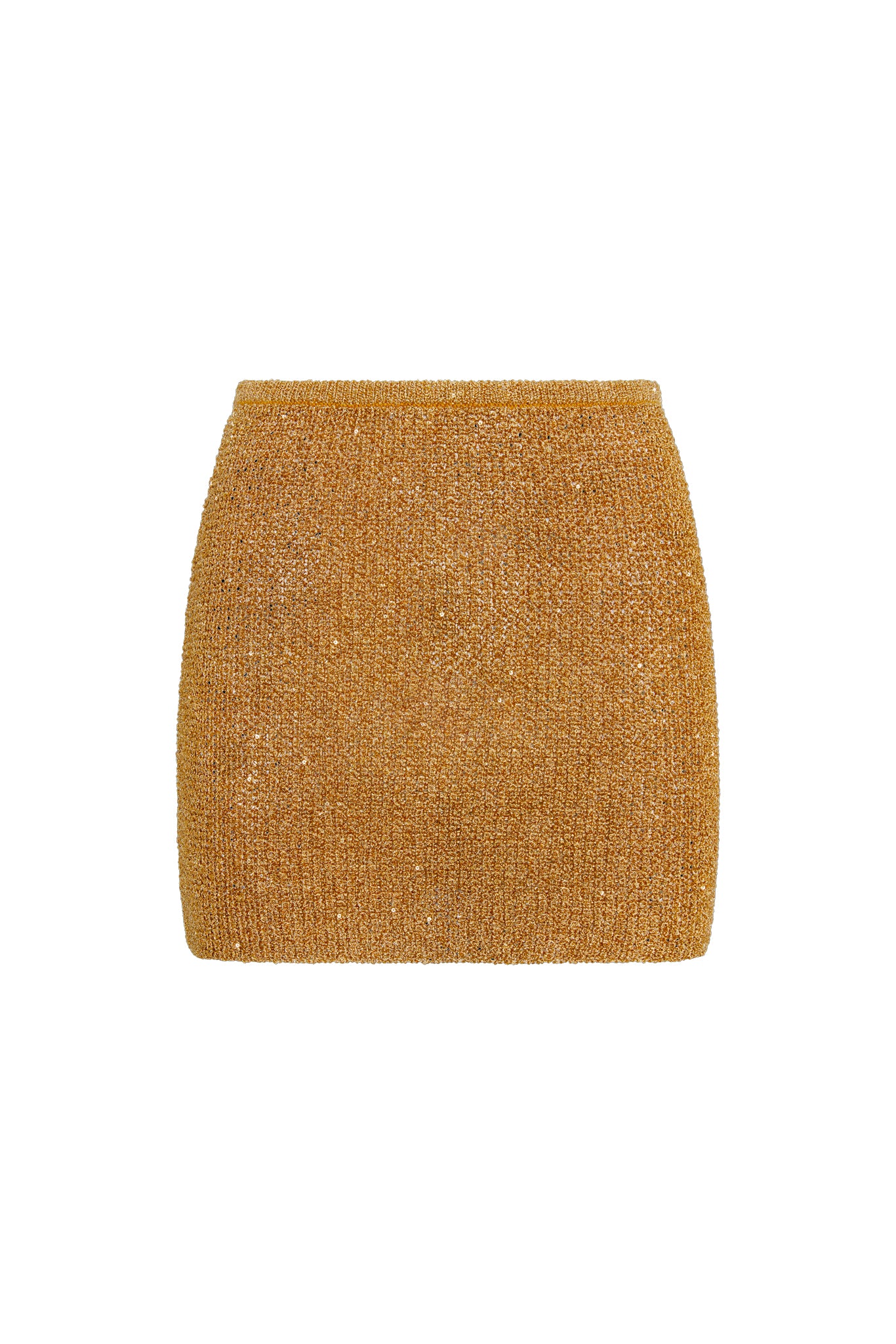 Cartagena Micro Skirt - Antique Gold Sequin Knit
