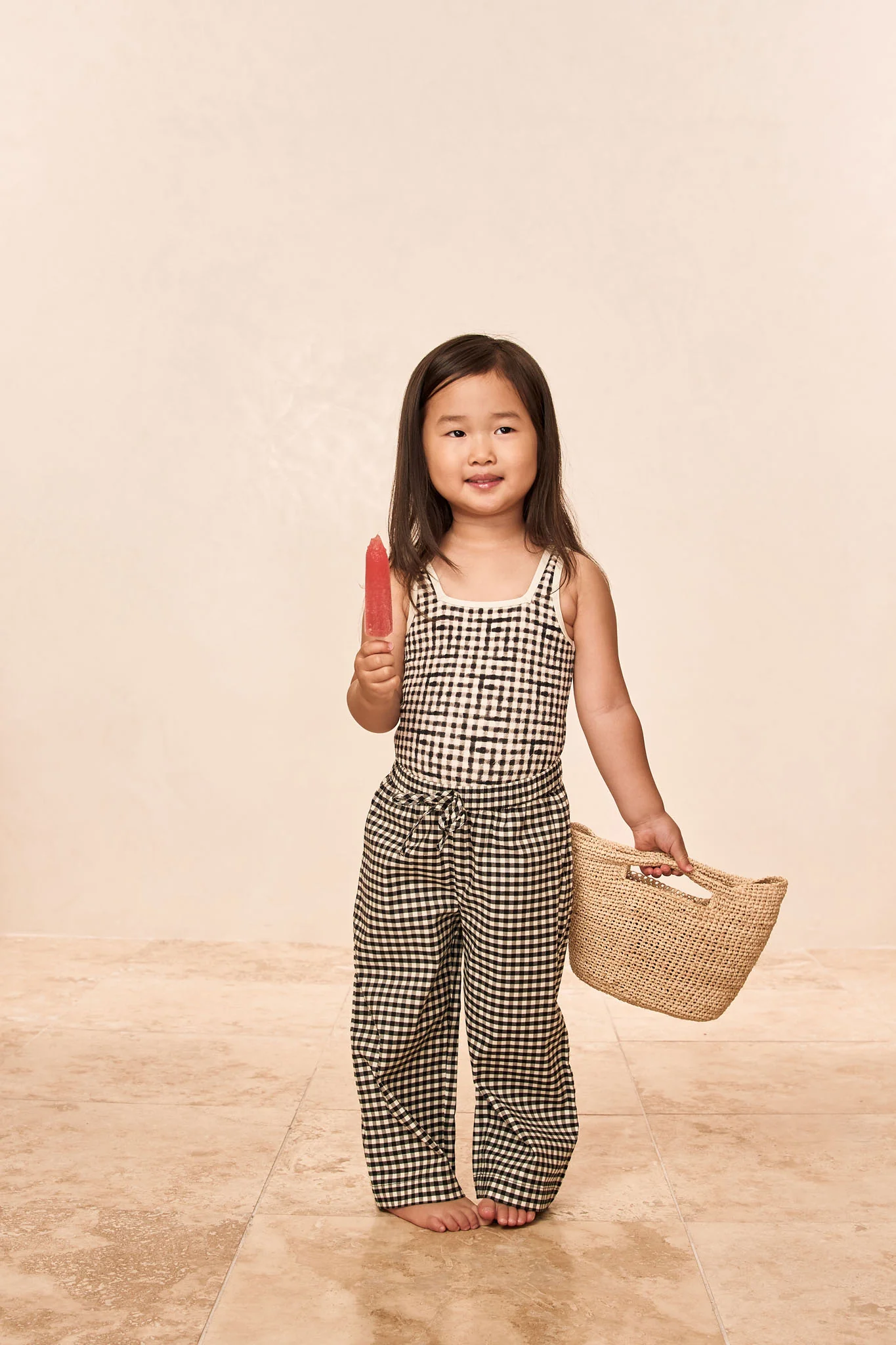 Tuscany Pant Kids - Black Gingham - Image 3