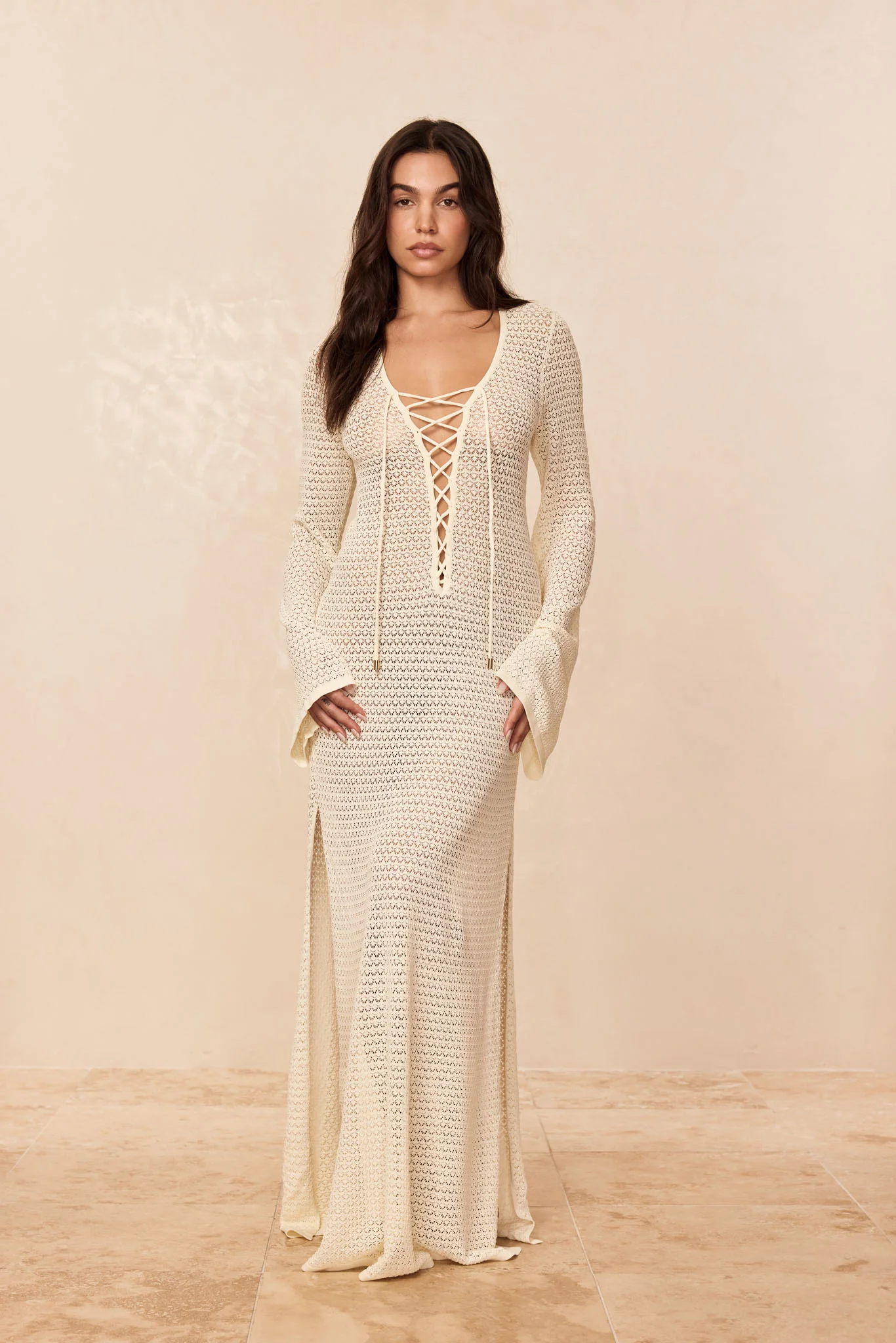 Corossol Dress - Ivory Lace Crochet - Image 3
