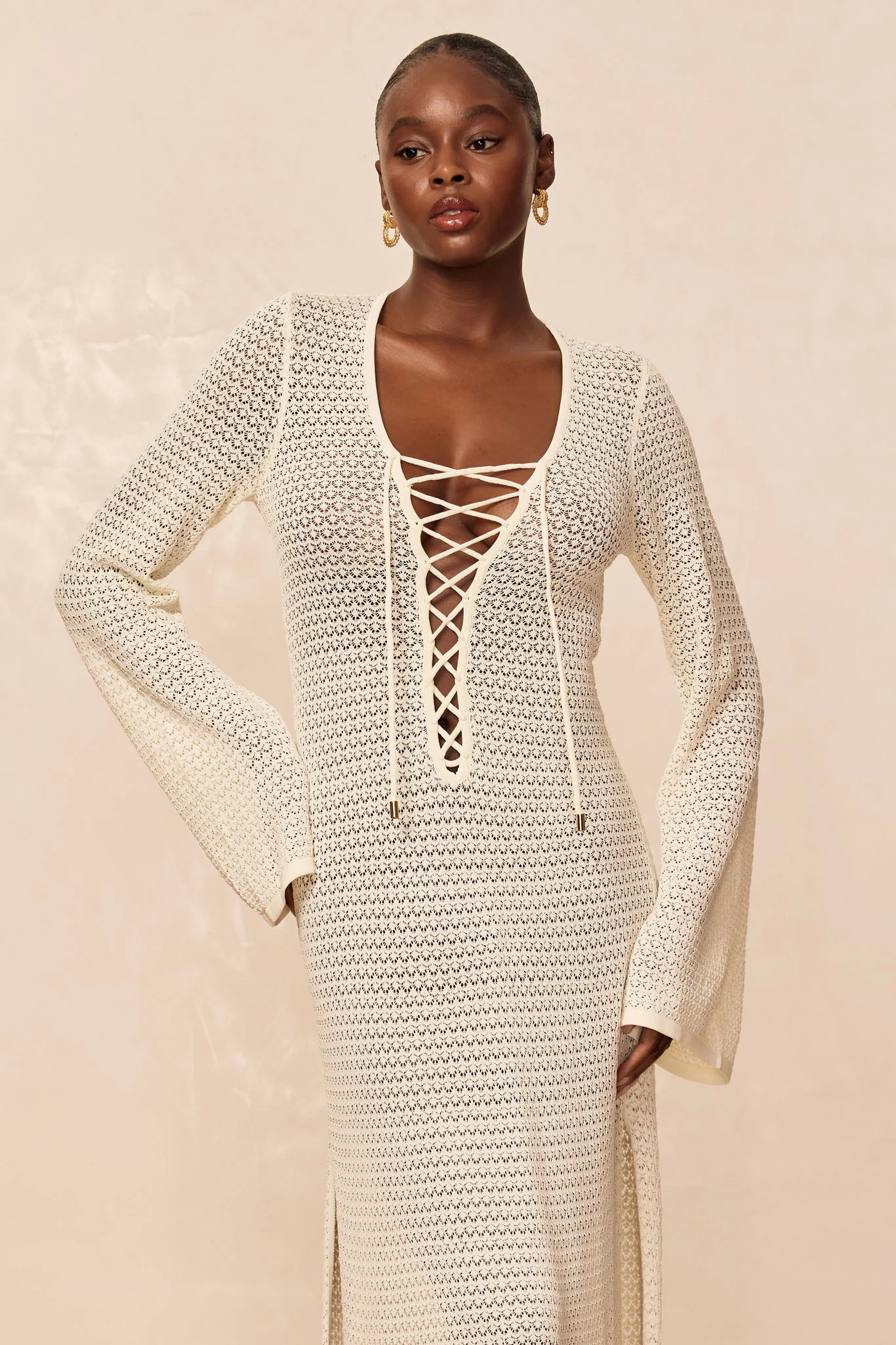 Corossol Dress - Ivory Lace Crochet - Image 6