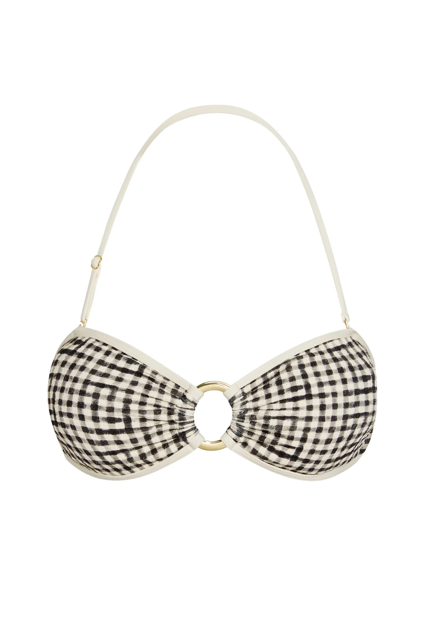 Costa Rica Top Colorblock - Black Gingham