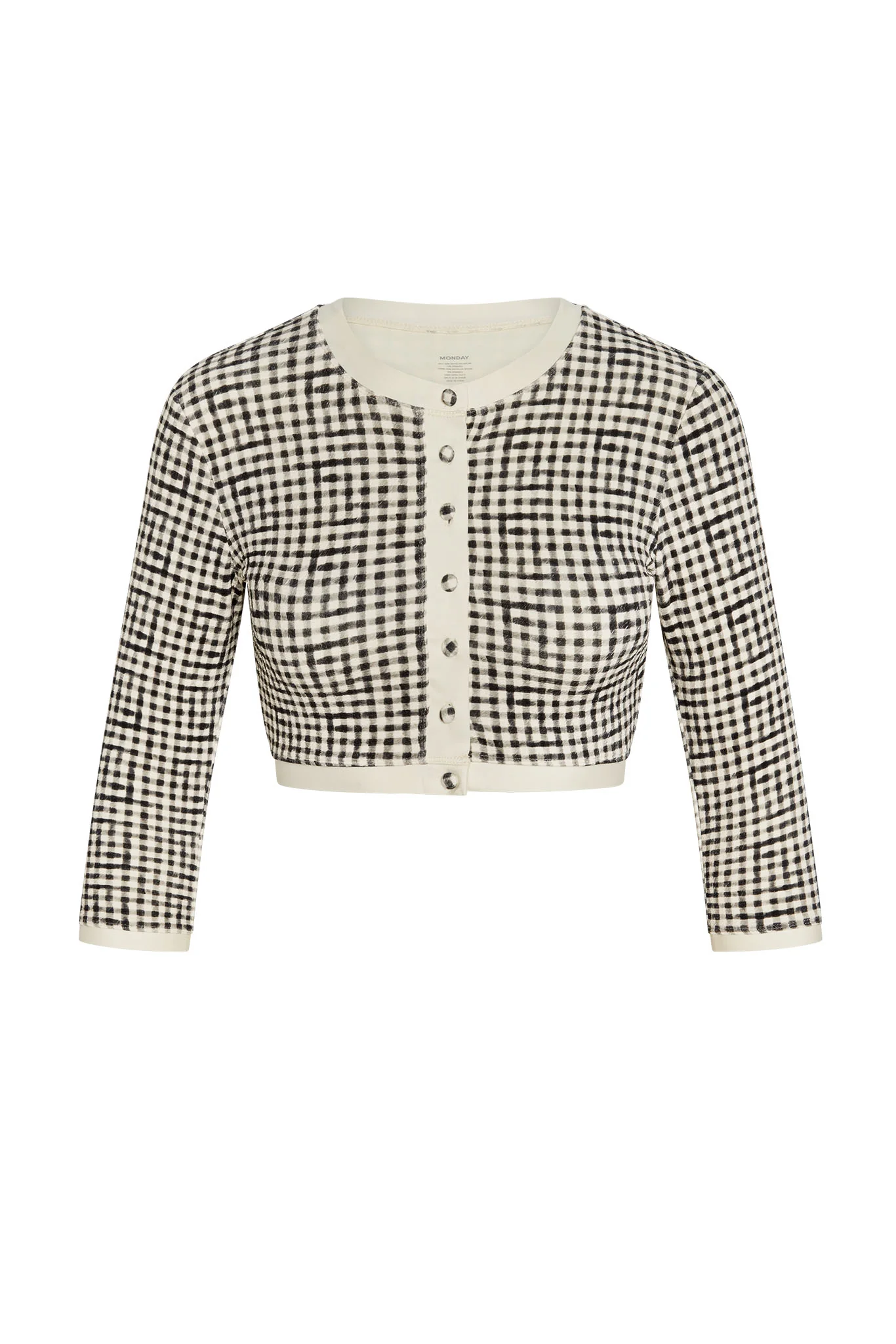 Crete Swim Cardi - Black Gingham