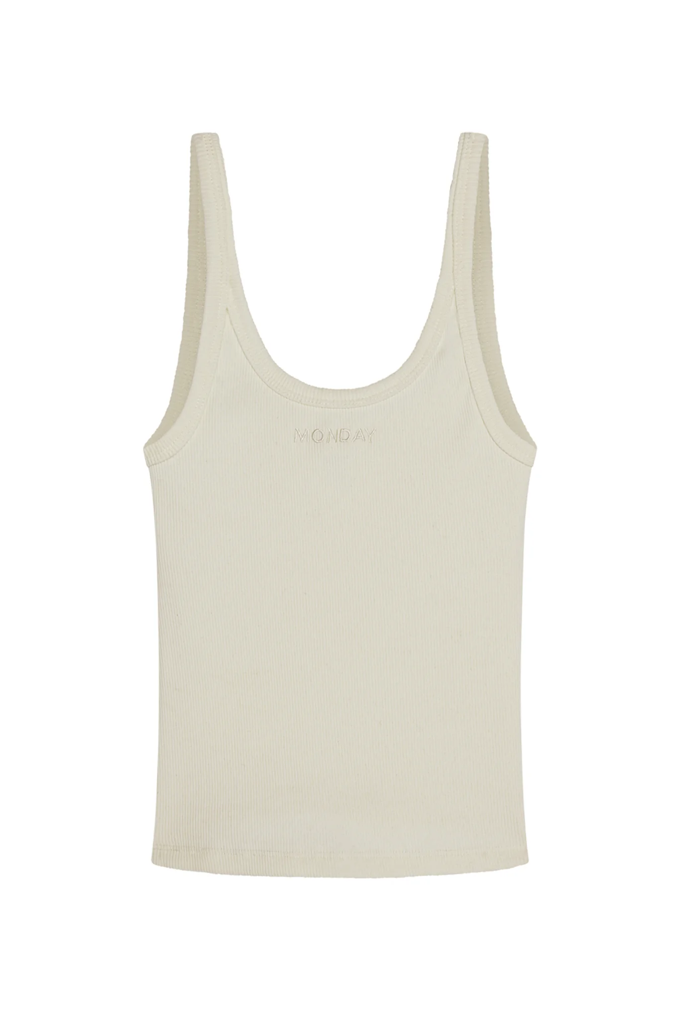 Devin Tank Crop - Ivory Rib - Image 5