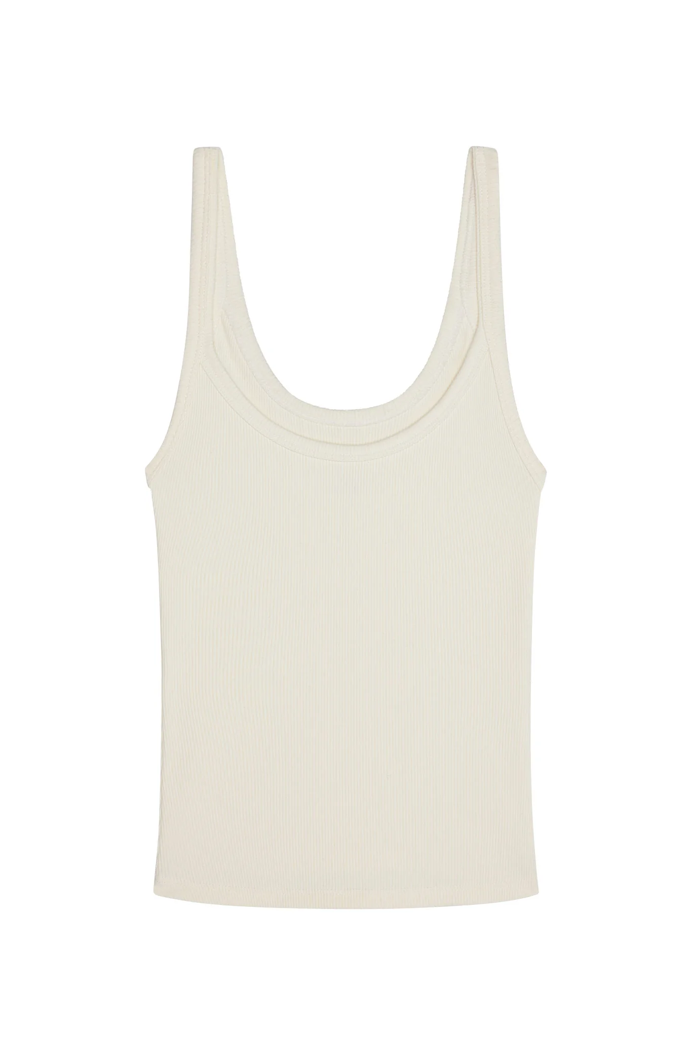 Devin Tank Long - Ivory Rib