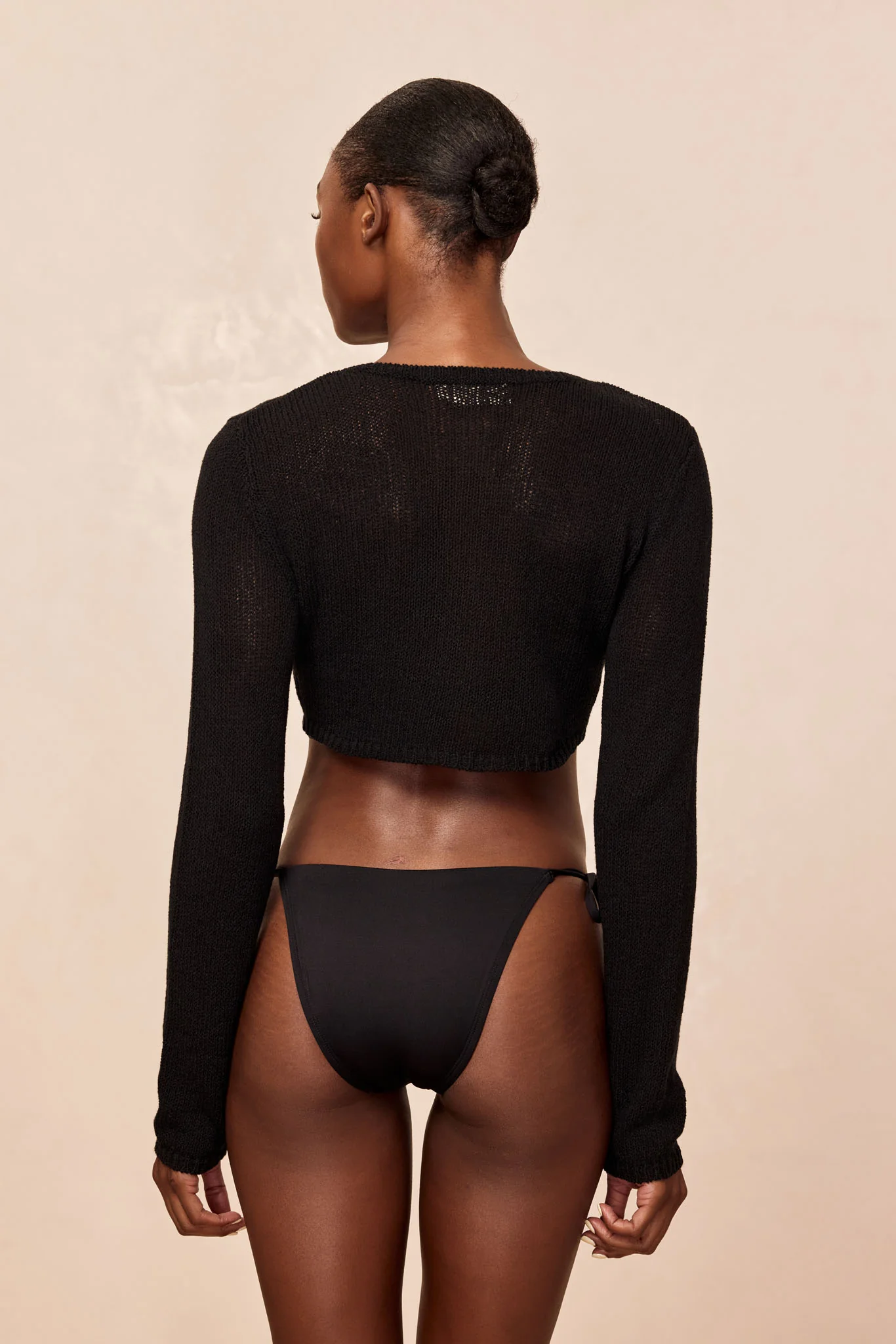 Genoa Cardigan - Black Open Jersey - Image 7