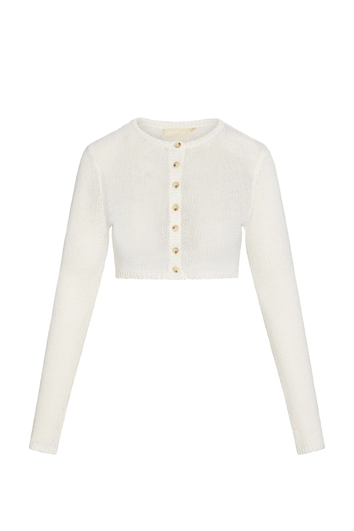Genoa Cardigan - Ivory Open Jersey