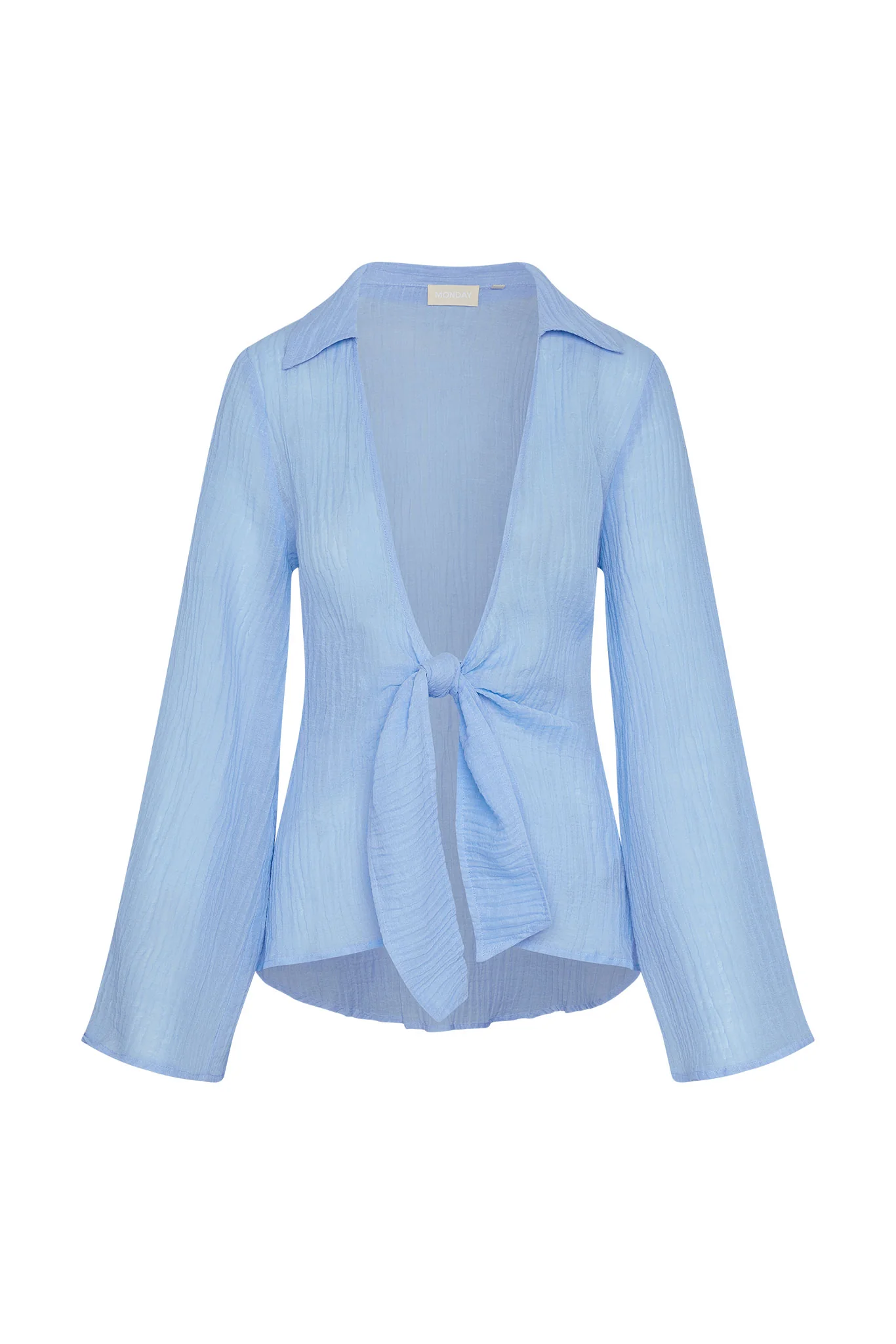 Grenada Tunic - Sky Crinkle Linen