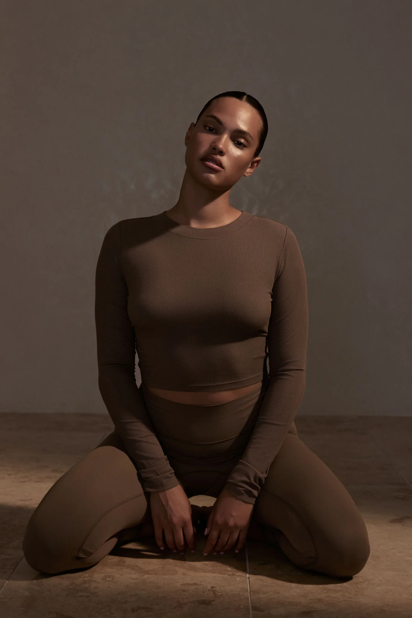 Hayworth Long Sleeve - Stone Lightweight Rib - Image 2