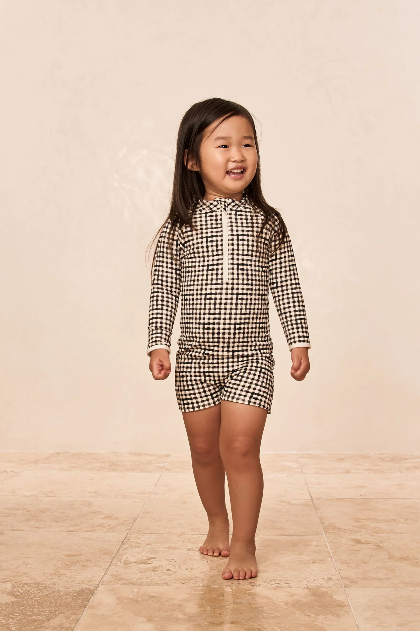 Hilo One Piece Kids - Black Gingham - Image 2