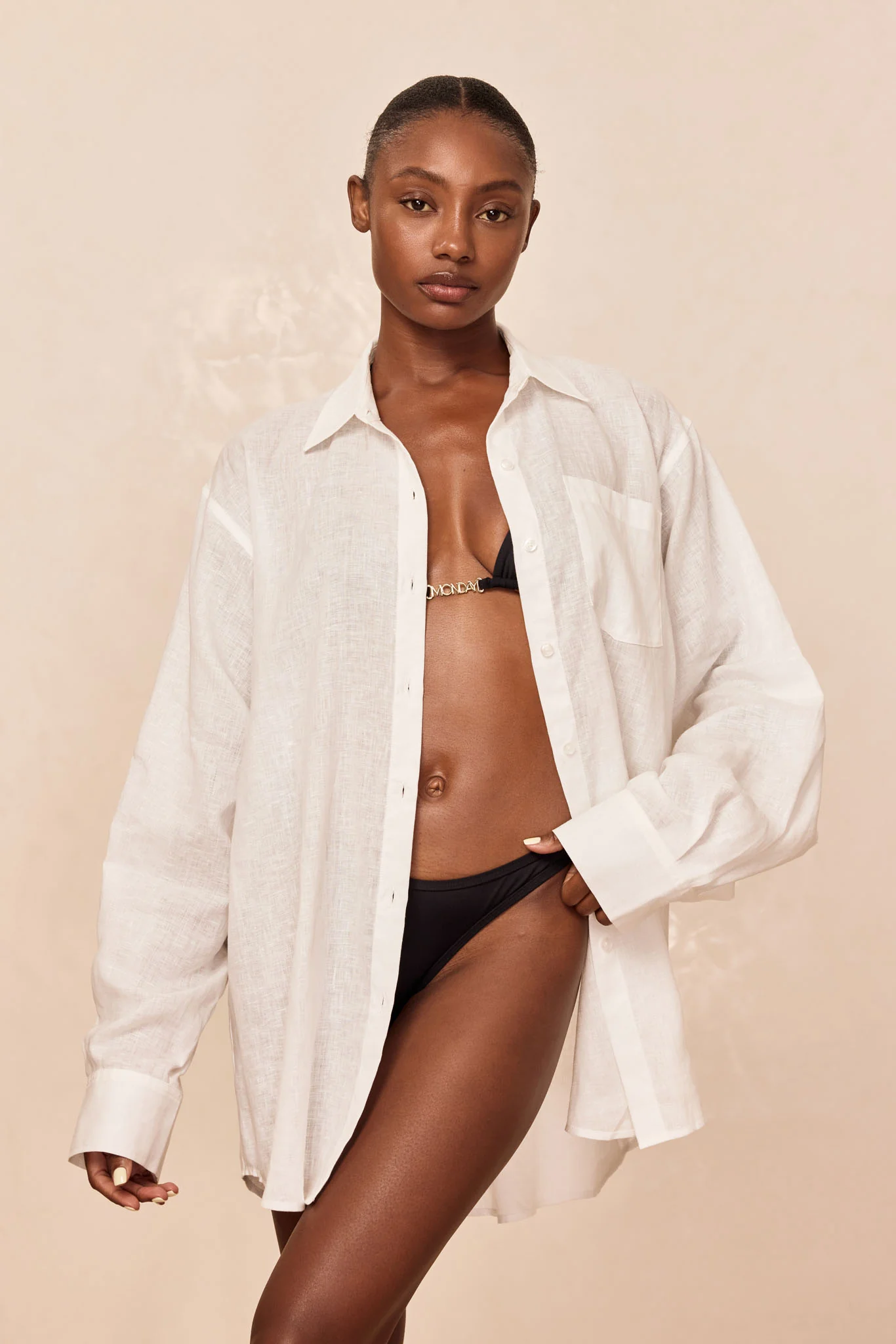 La Jolla Linen Shirt - White Linen - Image 5