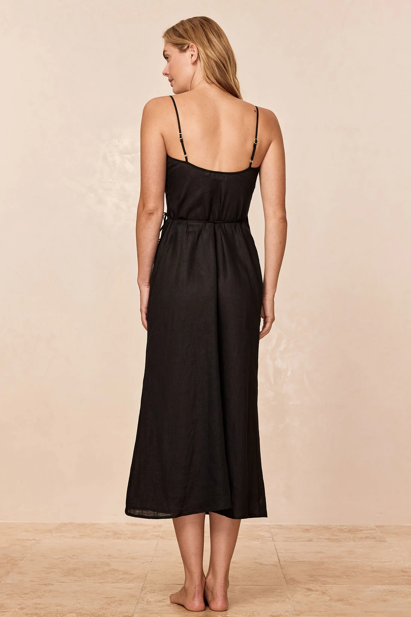 Levanzo Dress - Black Linen - Image 6