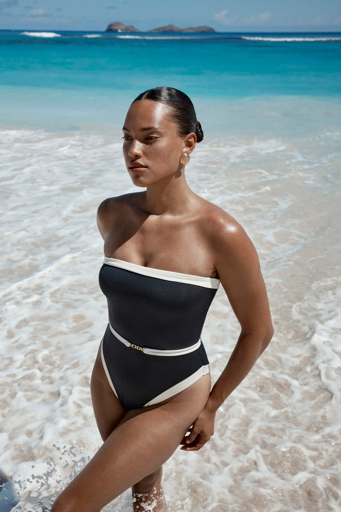 Miami One Piece - Black/Ivory - Image 6