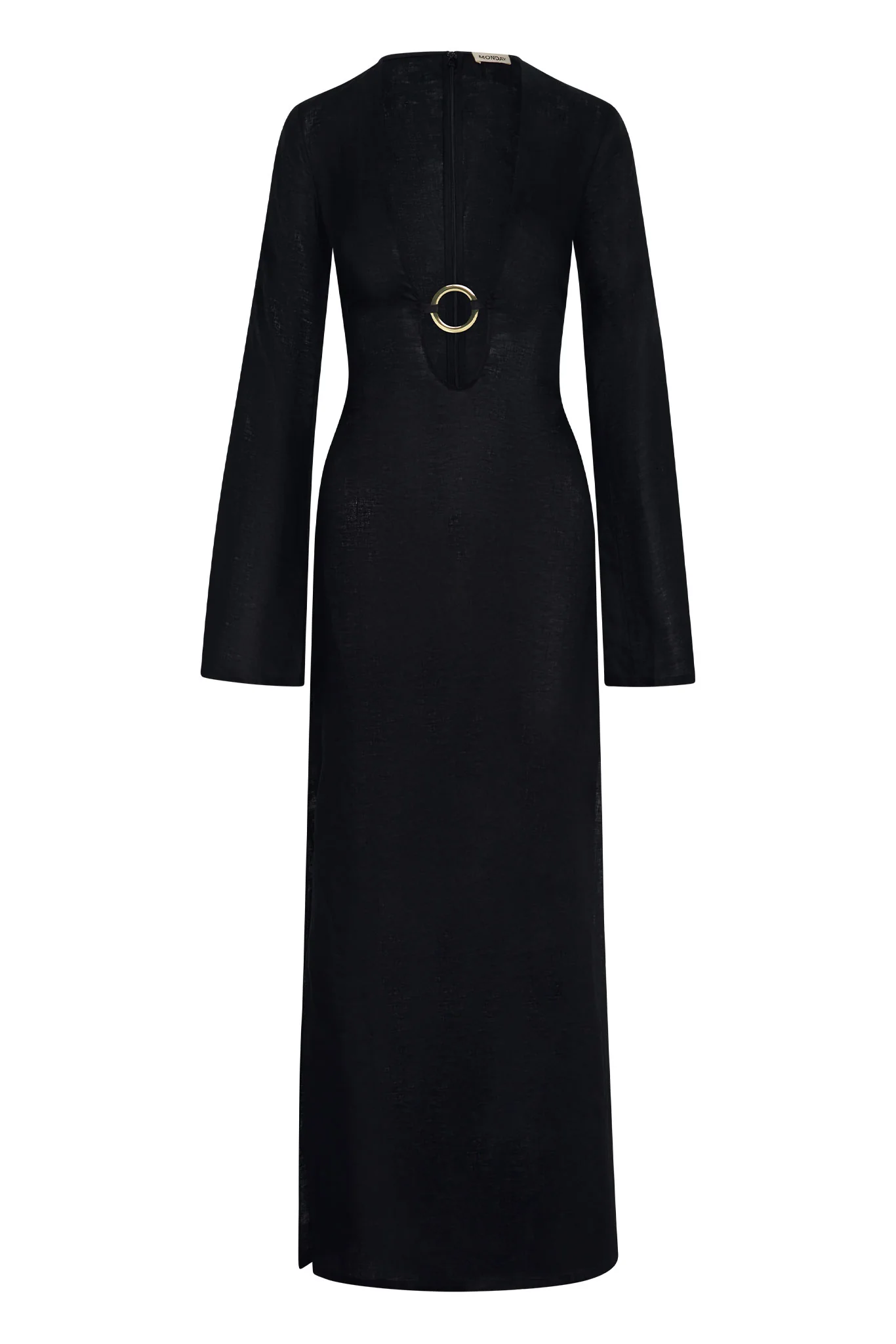 Montego Dress - Black Linen