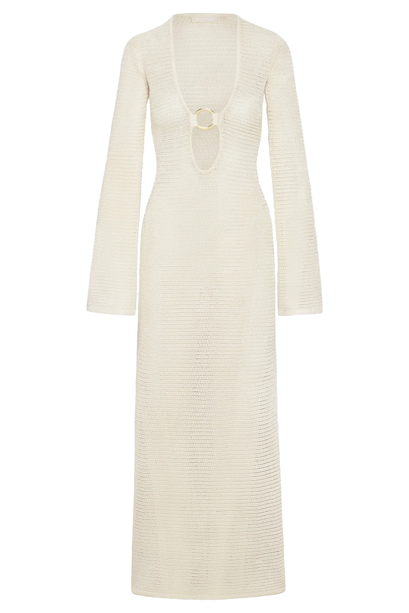 Montego Dress - Ivory Shiny Treble Knit