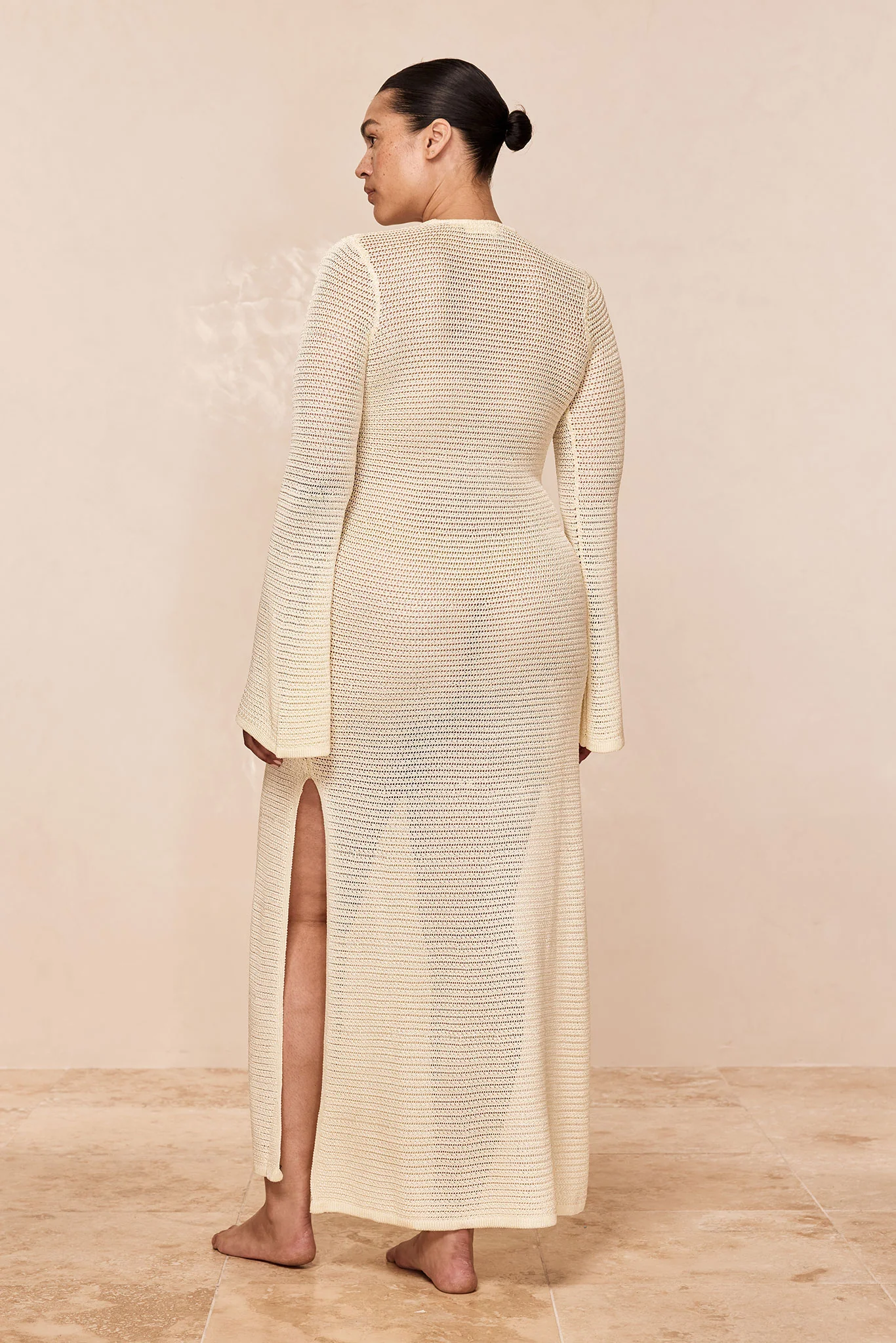 Montego Dress - Ivory Shiny Treble Knit - Image 4