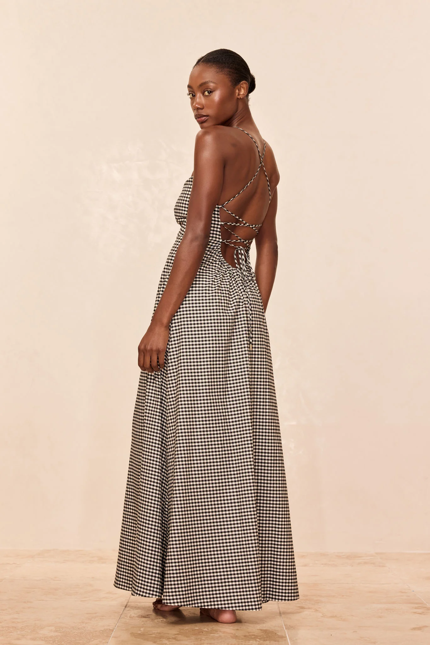Montpellier Dress - Black Gingham - Image 4