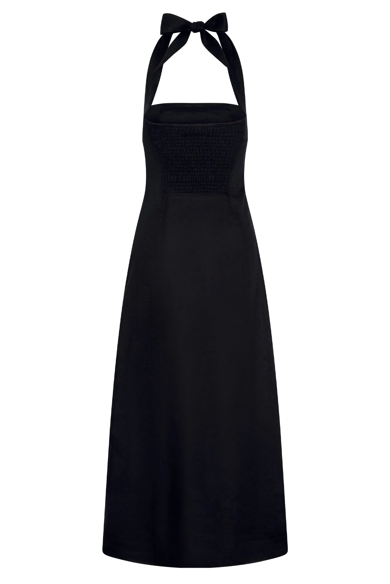 Montserrat Dress - Black Linen