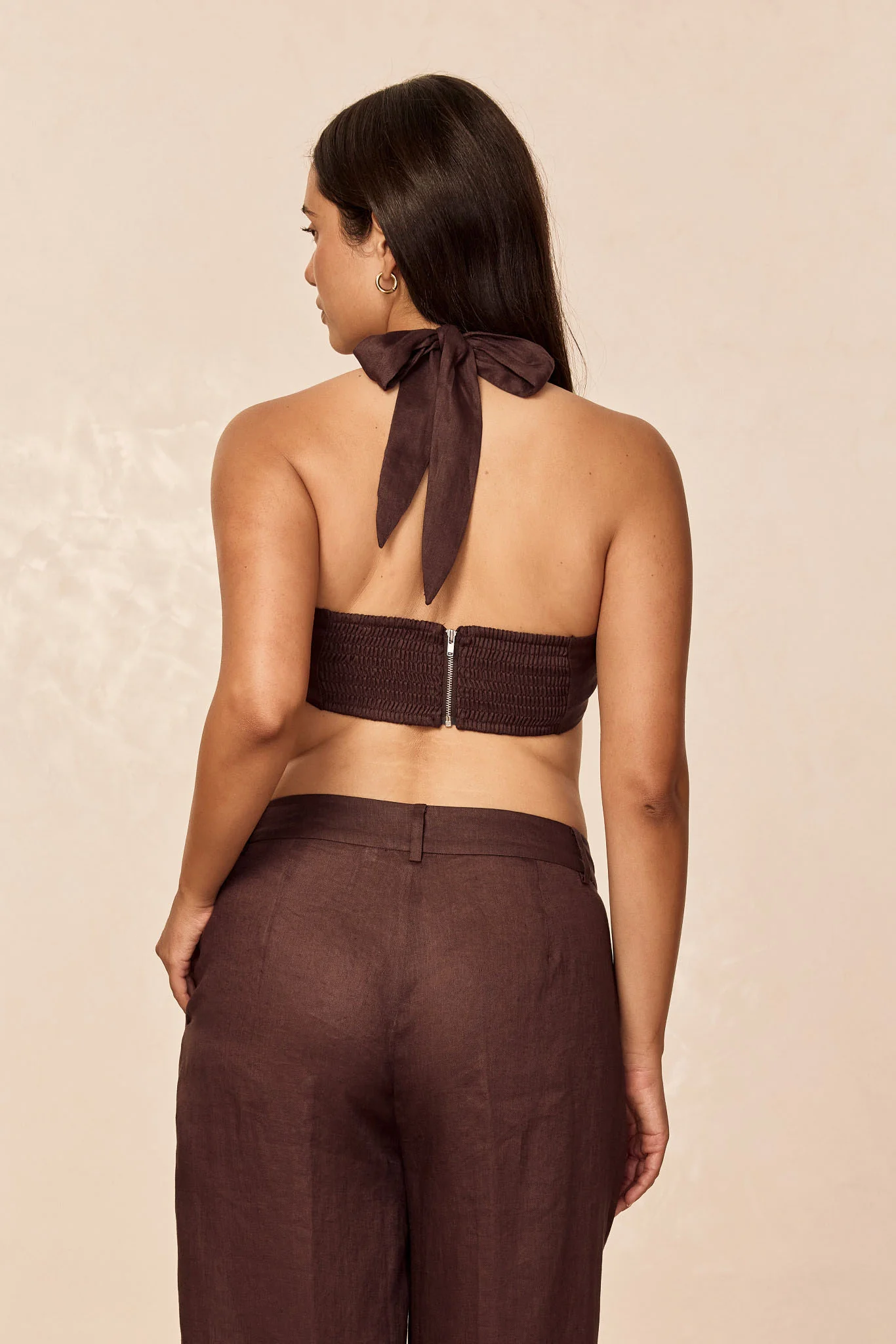 Montserrat Top - Espresso Linen - Image 7