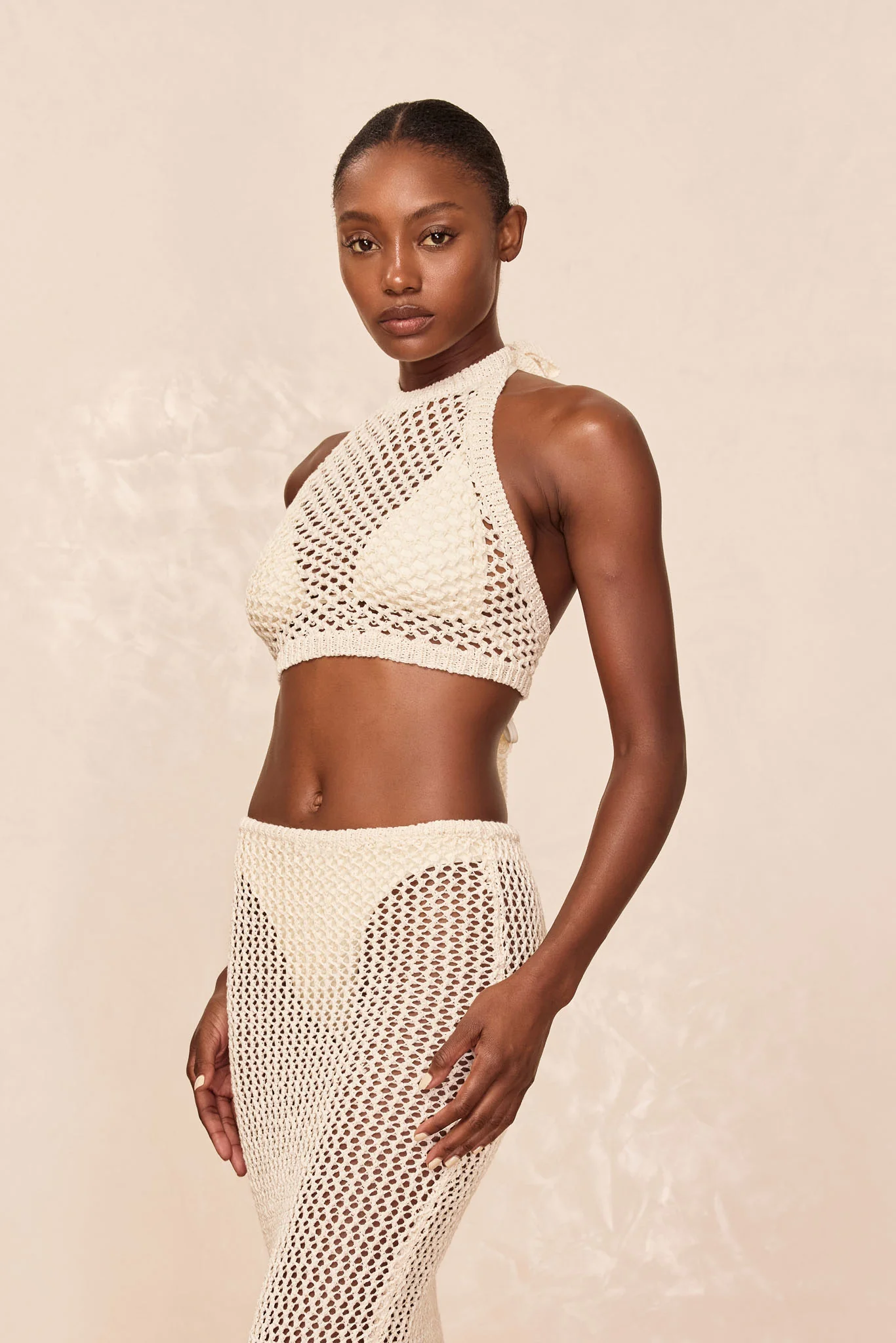 Napoli Top - Ivory Chunky Crochet - Image 2