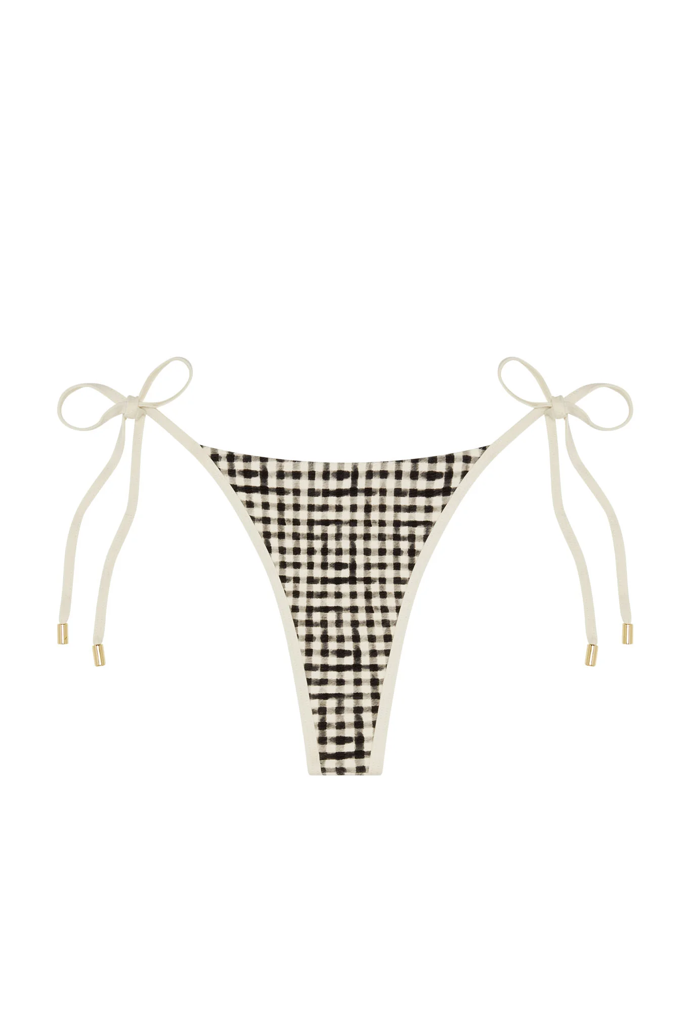 Palma Thong Colorblock - Black Gingham