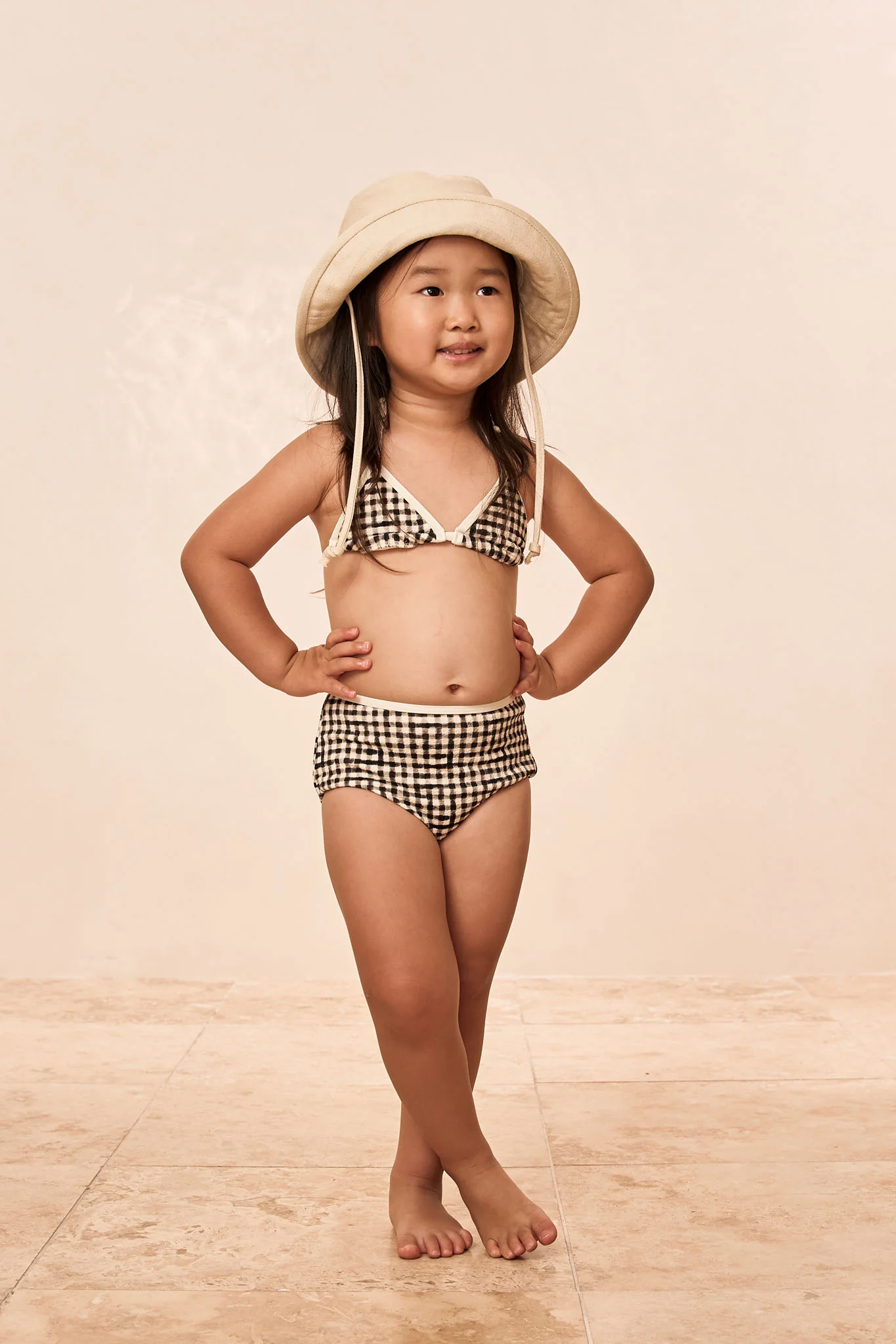 Palma Top & Seychelles Bottom Set - Black Gingham - Image 2