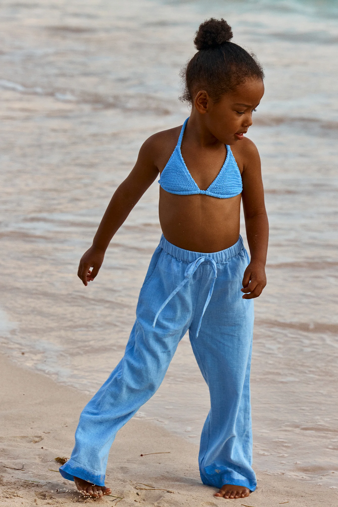 Palma Top & Seychelles Bottom Set - Azure Crinkle - Image 5
