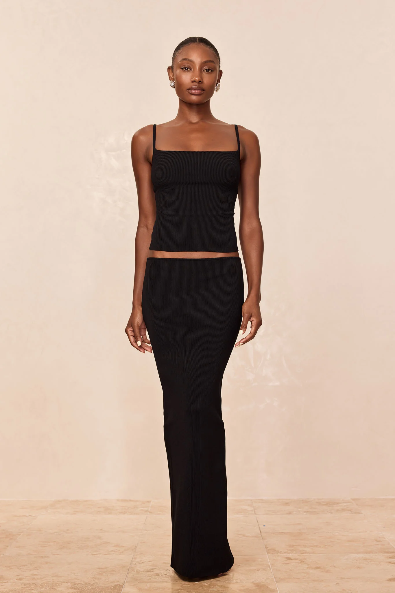 Provence Top - Black Knit Rib - Image 5