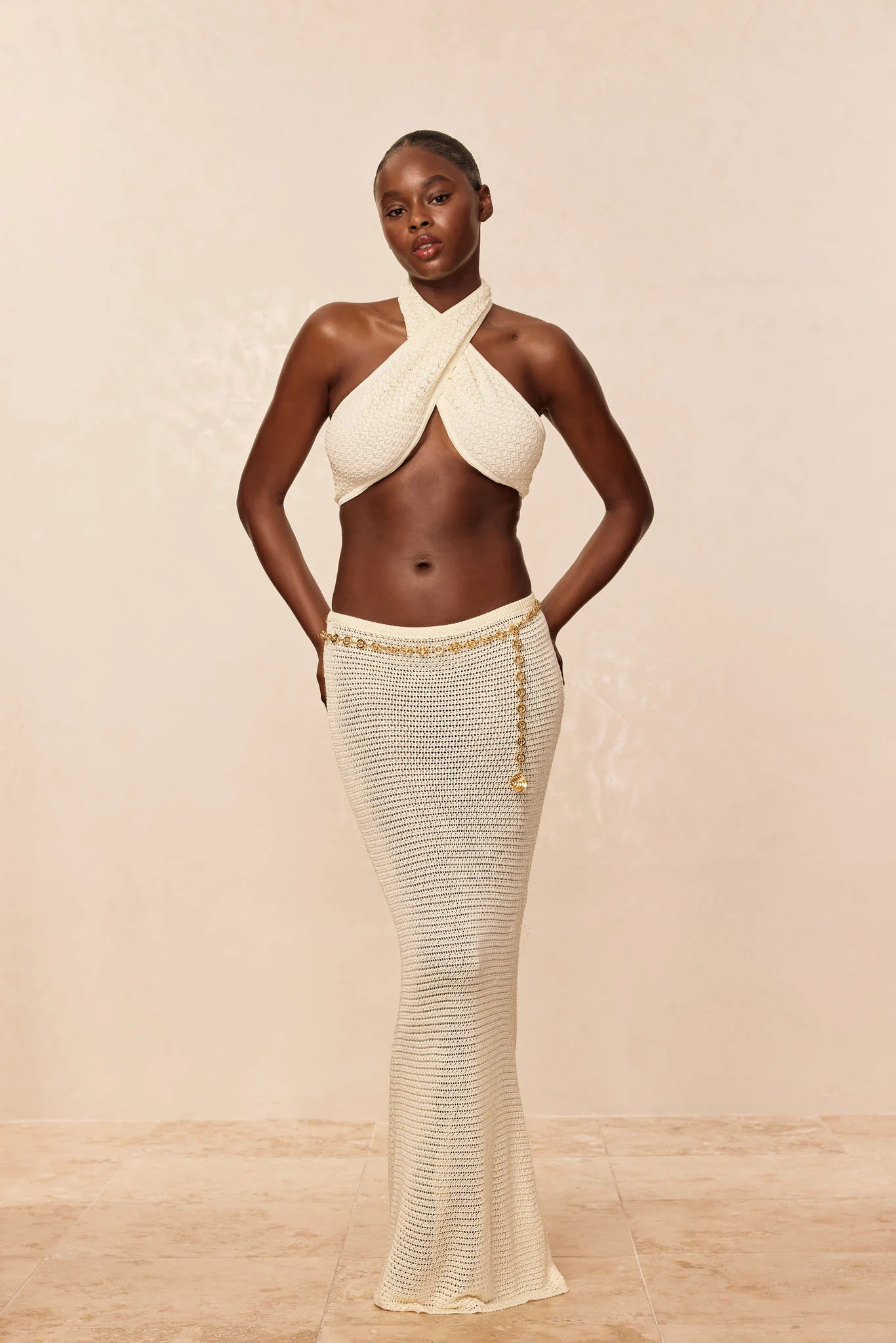 Ramatuelle Top - Ivory Lace Crochet - Image 7