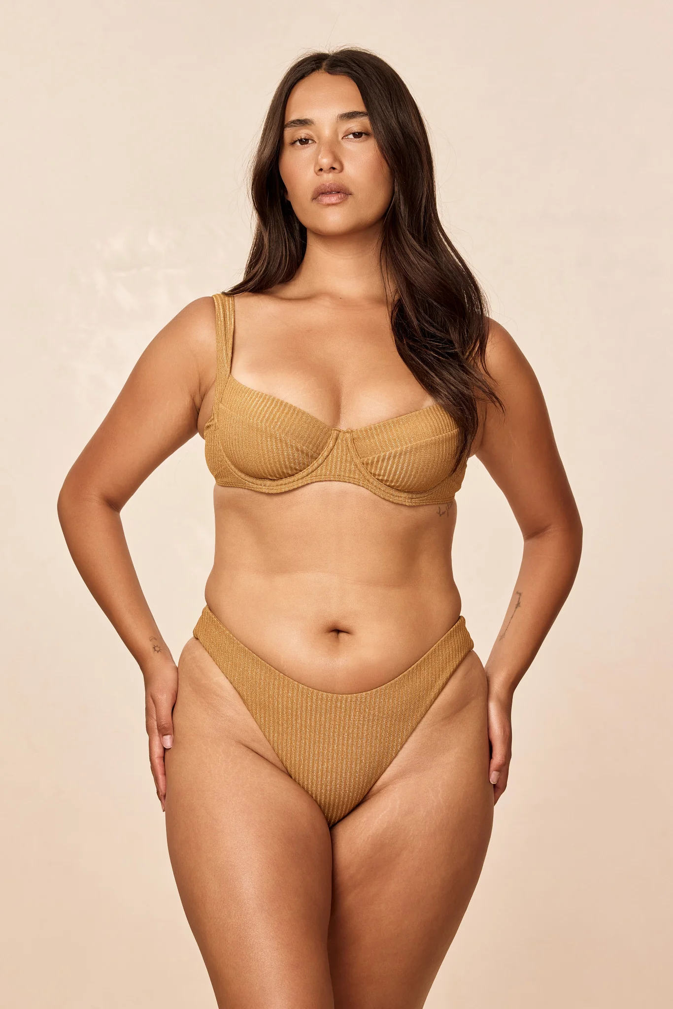 Barbados Bottom - Antique Gold Lurex Rib - Image 5