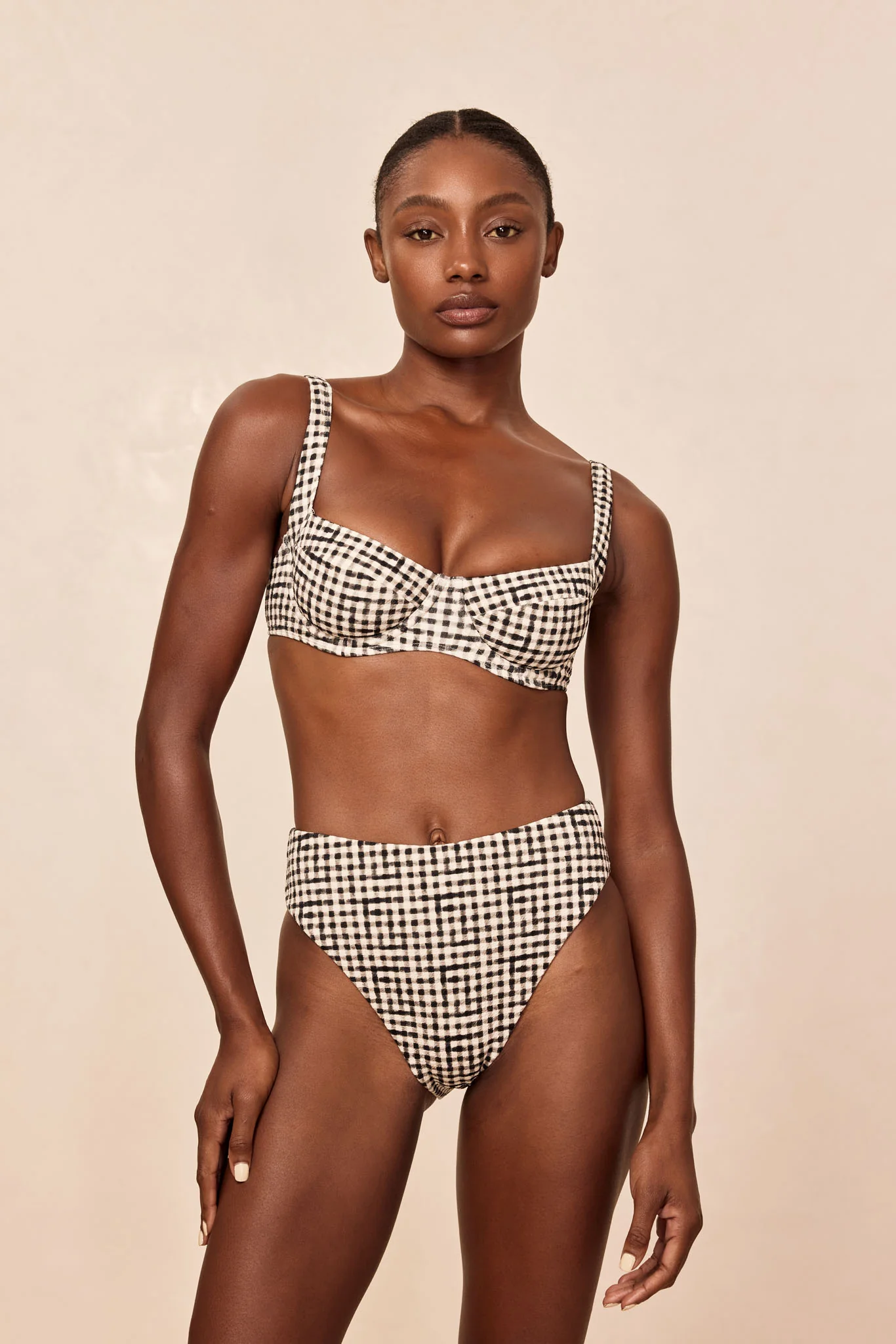 Sorrento Top - Black Gingham - Image 3