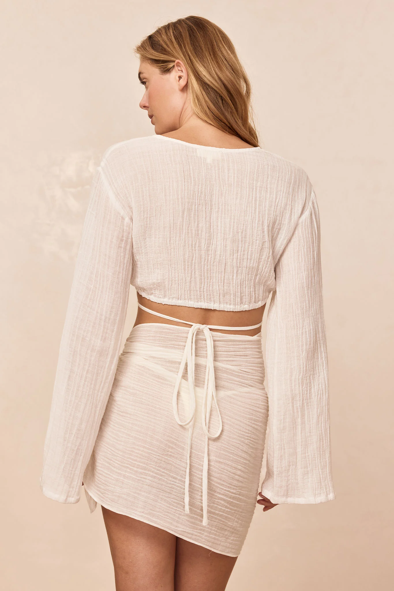 Azores Top - Ivory Crinkle Linen - Image 5