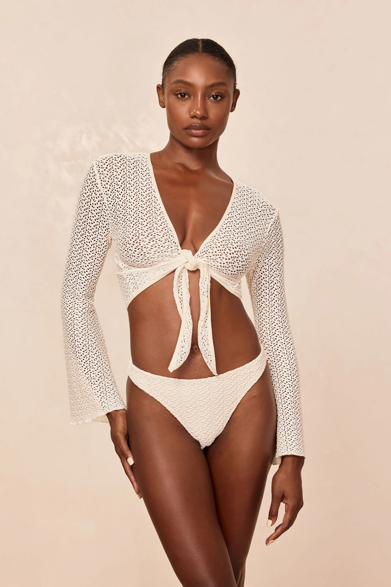 St. Barth's Top - Ivory Crochet - Image 3