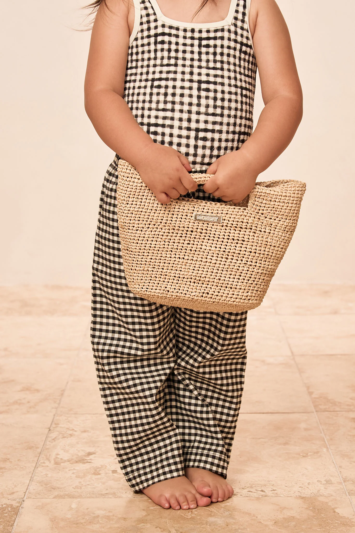 Tuscany Pant Kids - Black Gingham - Image 4